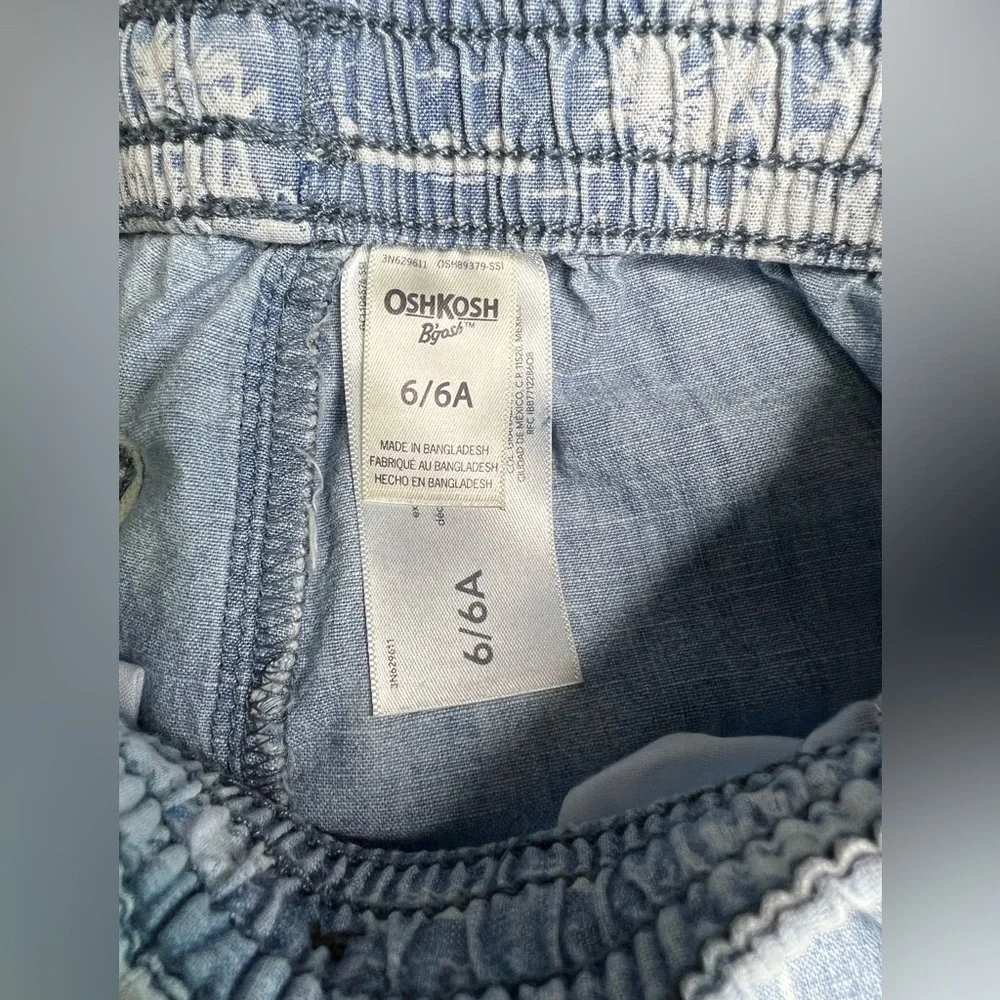 Oshkosh Pull on Tropical Print Shorts Blue Size 6